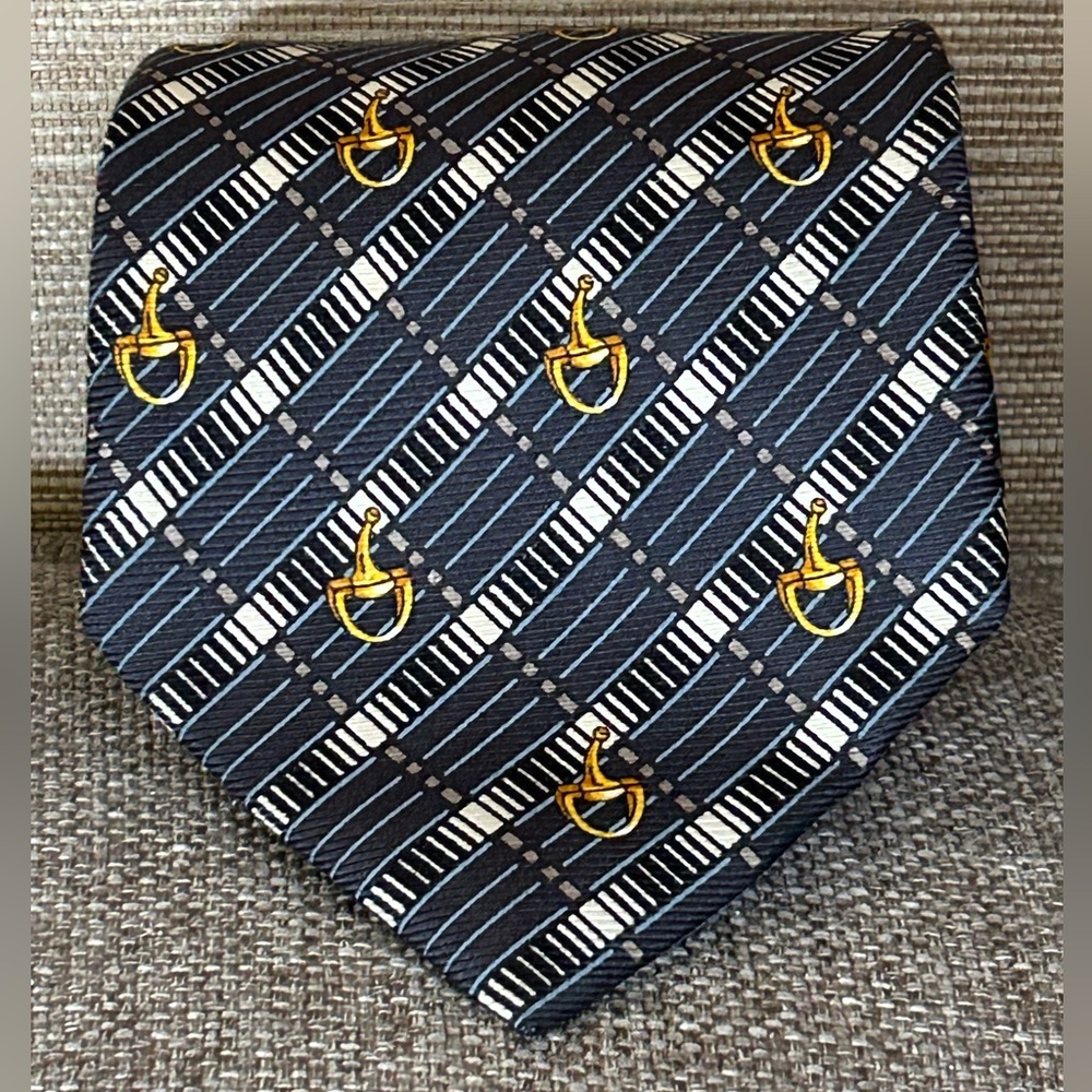 Celine men’s tie horsebit gray 60”